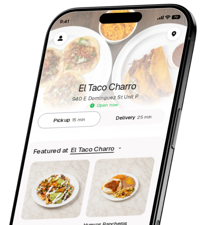 El Taco Charro app preview